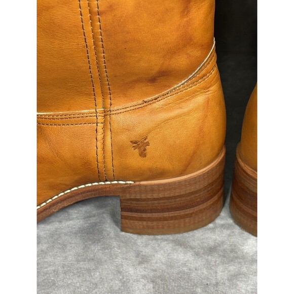 FRYE Boots Mens 9.5 Campus Boots Orange Sunrise Vintage 80s New With Tags - Picture 6 of 11